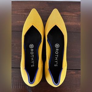 Rothy Yellow The Point Flats Size 7.5
